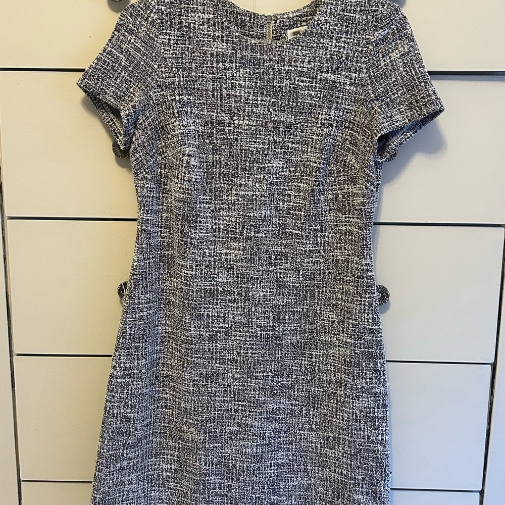 Calvin Klein Black and White Tweed Dress
